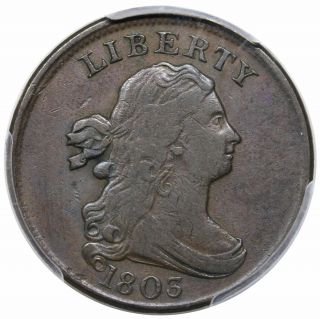 1803 Draped Bust Half Cent,  Scarce C - 4,  R4,  Pcgs Vf30
