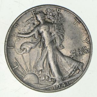 Xf,  1941 - D Walking Liberty 90 Silver Us Half Dollar - Coin 360