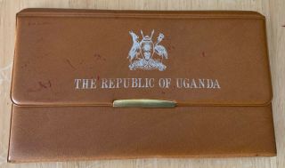 1969 Republic Of Uganda 6 Piece Proof Set In Wallet
