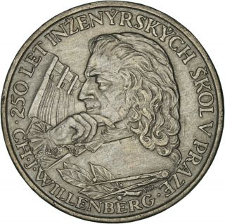 Czechoslovakia: 10 korun silver 1957 (technical college) XF 2