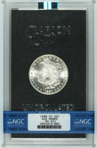 1880 Cc S$1 Gsa Hoard Ngc Ms63,