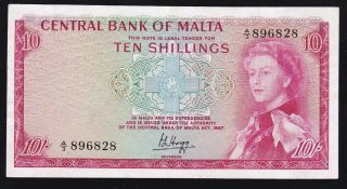 Malta - - - - - 10 Shillings 1967 - - - - - - Vf - - - - - -