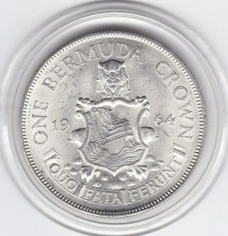 Bermuda 1964 Large Crown (50 Silver) Coin