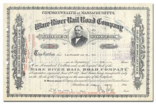 Ware River (massachusetts) Rail Road Company Stock Certificate