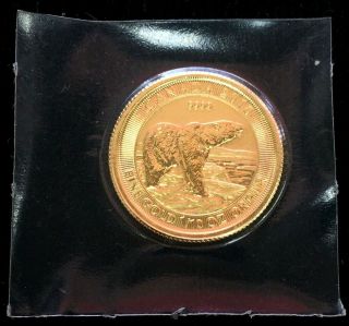 2018 Gold Canada 1/10 Oz $5 Dollar Polar Bear Coin Gem Bu