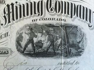 MALACHITE MINING COMPANY OF COLORADO Stock 1878.  Jefferson County.  SCARCE Stock 2