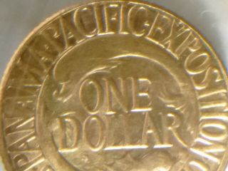 1915 - S - Panama Pacific Exposition - Dollar - $1 - U.  S.  Gold Piece - U.  S.  Gold Coin 6