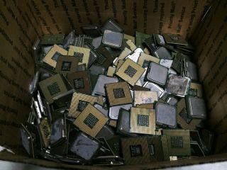 31 Lbs 13 OZ Intel CPU Pinless (No Pins) Metal on top for Scrap Gold Recovery 5