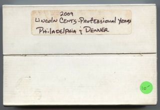 Us Of 2009 Lincoln Cent Pennies Professional Years P & D - Ba661