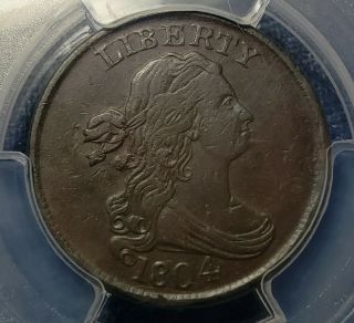 1804 Draped Bust Half Cent 1/2c Spiked Chin Pcgs Xf40 Early Type Coin Variety