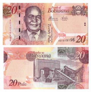 Botswana - Issue 20 Pula Unc Banknote