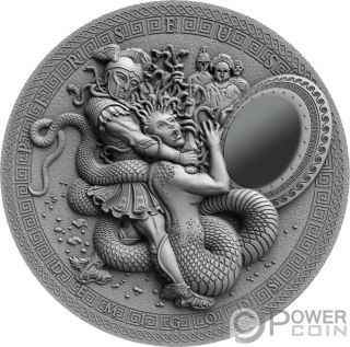 Perseus Silicone Demigods 2 Oz Silver Coin 2$ Niue 2018