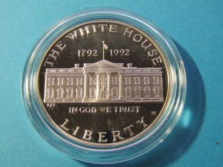1992 - W White House 200th Anniversary Silver Proof Dollar 22 Ogp &