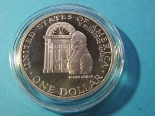 1992 - W White House 200th Anniversary Silver Proof Dollar 22 OGP & 2