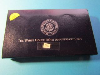 1992 - W White House 200th Anniversary Silver Proof Dollar 22 OGP & 4