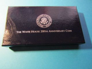 1992 - W White House 200th Anniversary Silver Proof Dollar 22 OGP & 6
