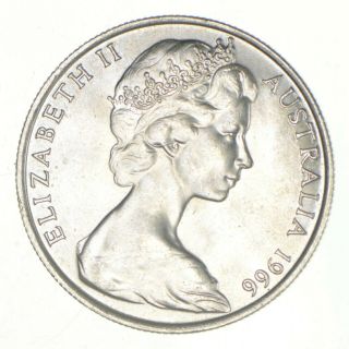 Silver - World Coin - 1966 Australia 50 Cents - 13.  5g - World Silver Coin 709