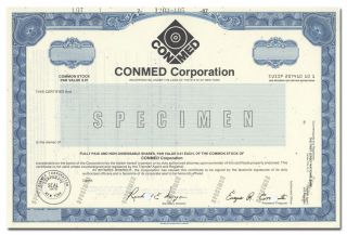 Conmed Corporation Specimen Stock Certificate (utica,  York)