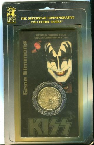 Liberty Kiss Gene Simmons Silver Commemorative Collector Coin