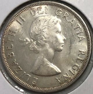 1962 Canada.  800 Silver Dollar Ms60