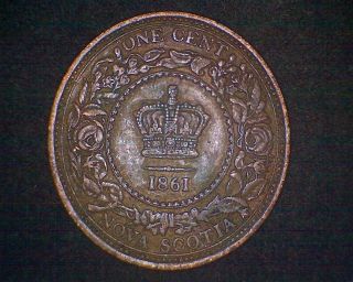 1861 Canada Nova Scotia Large Cent Km 8.  2 Inv 17315