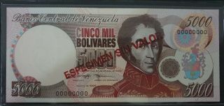 Banco Central De Venezuela - Marzo - 14 - 1996 Banknote - 5000 Bolivares.
