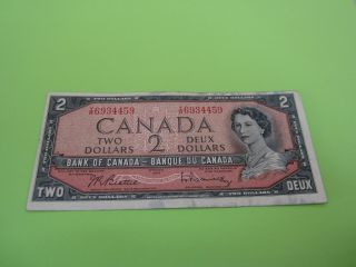 1954 - Canadian $2 Bill - Two Dollar Note - Yr6934459