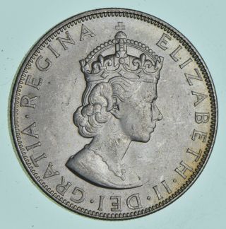 Silver - World Coin - 1964 Bermuda 1 Crown - World Silver Coin 22.  9 Grams 420