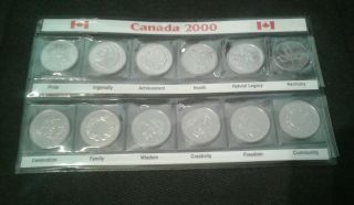 12x 2000 Millennium Canadian Quarter 25 Cent Coin Set Canada Unc