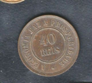 Brazil Coin,  Year 1889 40 Reis