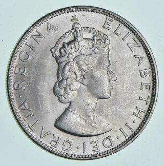 Silver - World Coin - 1964 Bermuda 1 Crown - World Silver Coin 22.  6 Grams 385