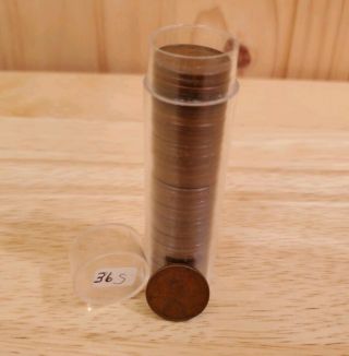 1936 - S Roll Of Lincoln Wheat Cent Coin Penny Circulated Solid Date Roll
