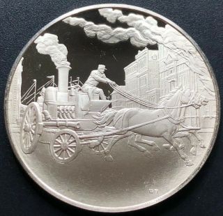 1977 Sterling Silver Medal Honoring Zealand Fire Fighting Appliances