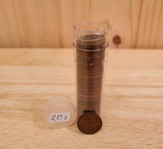 1920 - S Roll Of Lincoln Wheat Cent Coin Penny Circulated Roll