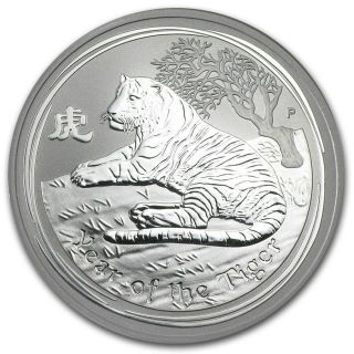 2008 - 2009 - 2010 Australia Silver Lunar Mouse,  Ox,  Tiger (three 1 Oz Coins).