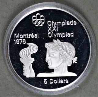 Canada 1974 5 Dollars Proof Silver Coin - Montreal Olympics