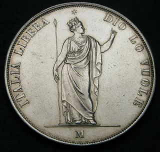 LOMBARDY / VENETIA (Italian) 5 Lire 1848M - Silver - XF - - 2545 2