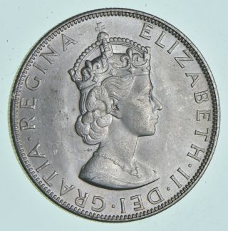 Silver - World Coin - 1964 Bermuda 1 Crown - World Silver Coin 22.  5 Grams 383