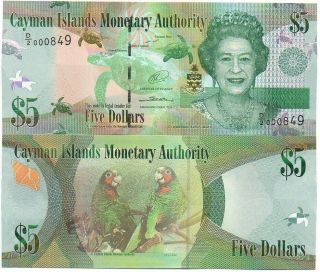 Cayman Islands - 5 Dollars 2014 (2017) Unc Seria D/2 Lemberg - Zp