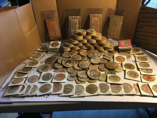Over 250 Wooden Nickels,  & Dollars From All Over The U.  S Most From All Over Pa