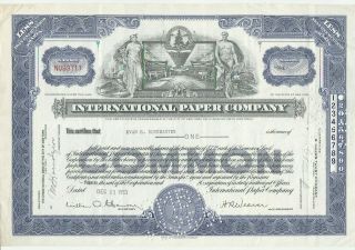 International Paper Company Stock Certificate
