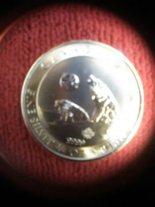 2016 3/4 Oz Canada Silver Howling Wolves Coin (bu)