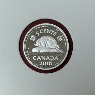 2016 Canada 5 Cents Fine Silver Proof Coin From Set