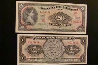 Mexico 1 - 20 Pesos 1970 Crisp Xf/unc