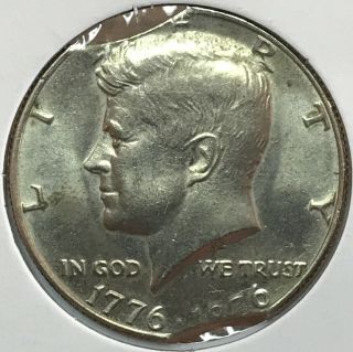 1976 Double Clipped Planchet Error - Kennedy Half Dollar - 50¢ Coinage Ae21