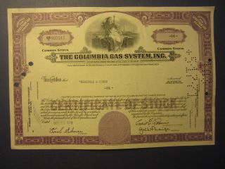 Old Vintage 1970 - Columbia Gas System Inc.  - Stock Certificate