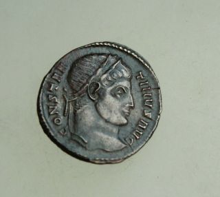 Constantine I The Great I 306 - 337 Follis Buste N.  R.  Æ20mm Vot Xx Ticinum