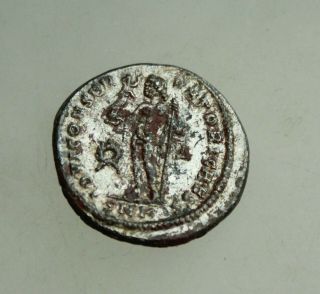 Constantine II as Caesar A.  D.  317 - 337 Small Buste n.  l Æ 20mm Silvered Follis 2