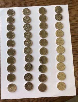 2019 - W 25c Lowell National Park Quarter - Roll Of 40 Quarters Uncirculated