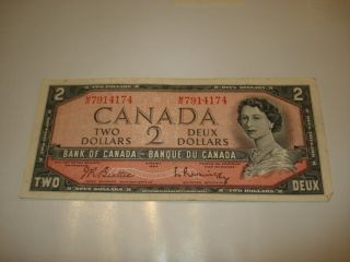 1954 - Canadian Two Dollar Bill - $2 Canada Note - Mr7914174